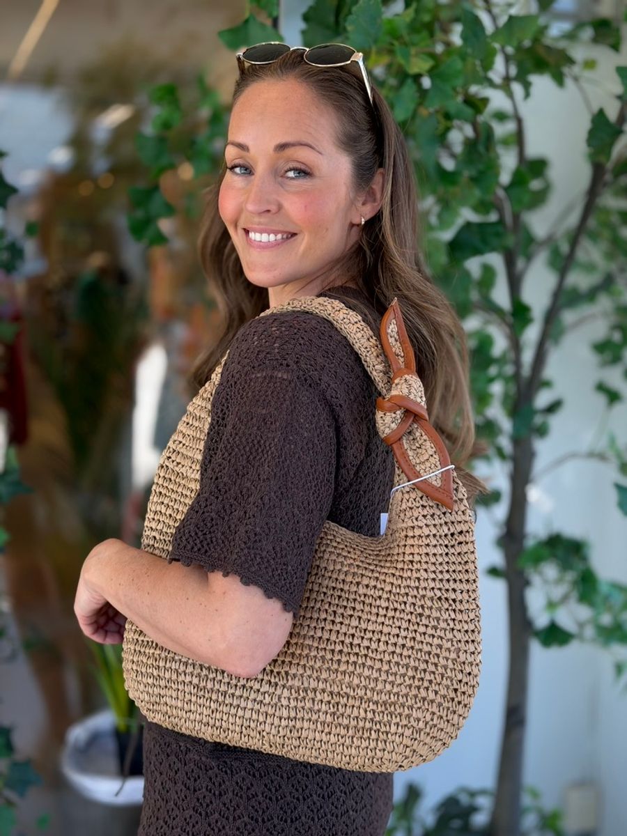 KANALA VESKE - NATUR/COGNAC