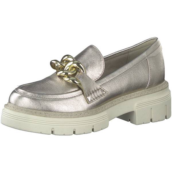 Bilde av LOAFERS PLATINUM M/GULL LENKE - CREAM