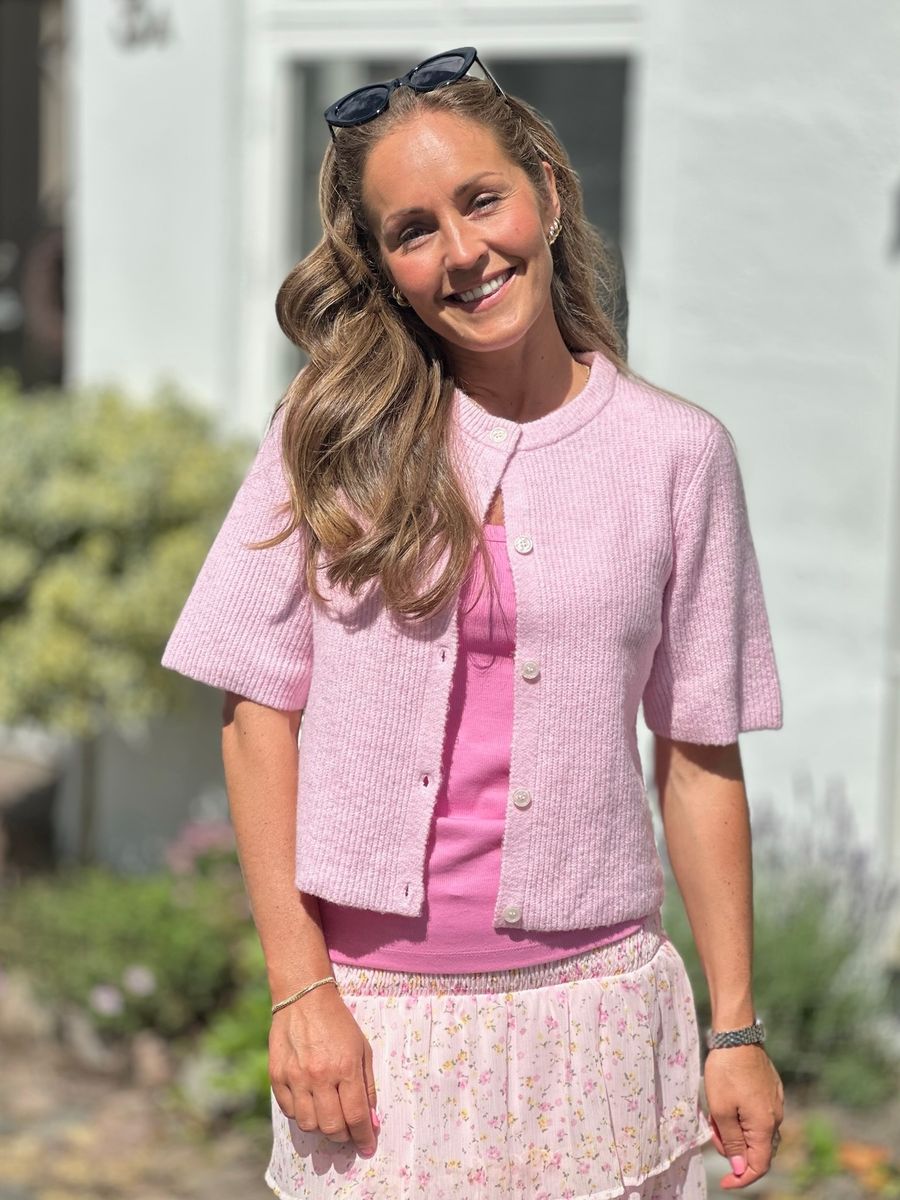 SILLY CARDIGAN M/KORT ERM - ROSA