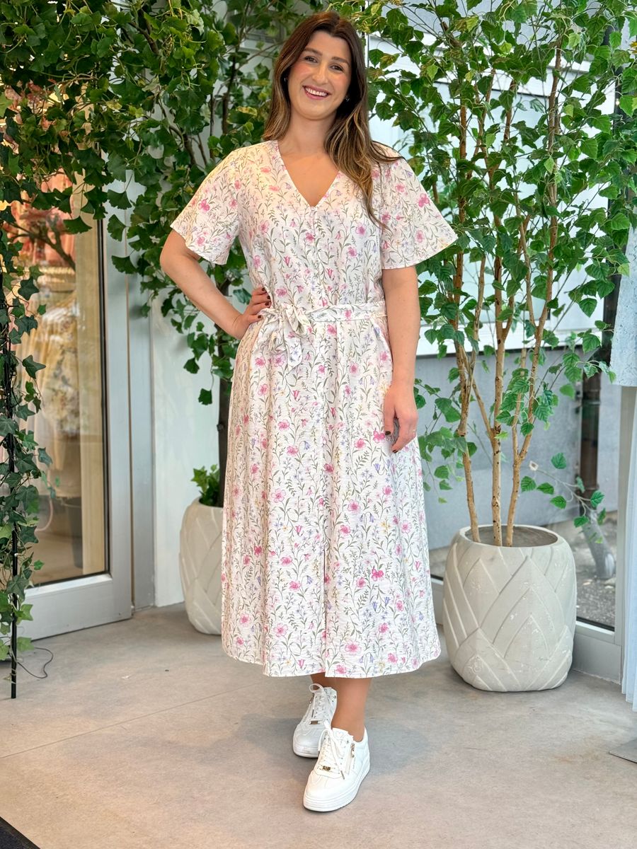 JULIETTE KJOLE FLOWER - OFFWHITE 