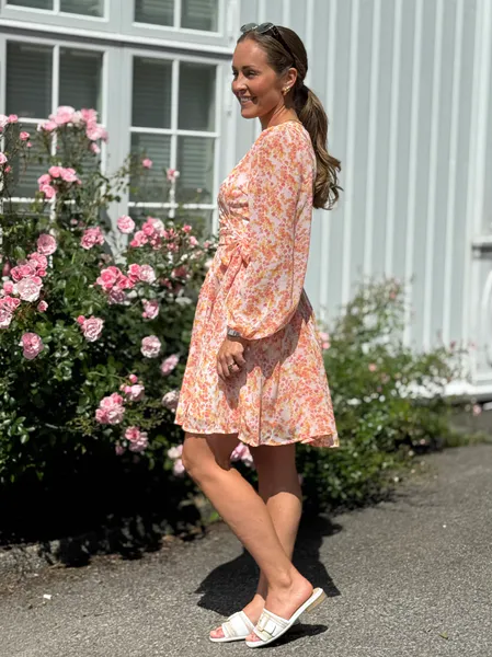 Hovedbilde AUDORA MIDI KJOLE - ORANGEMIX