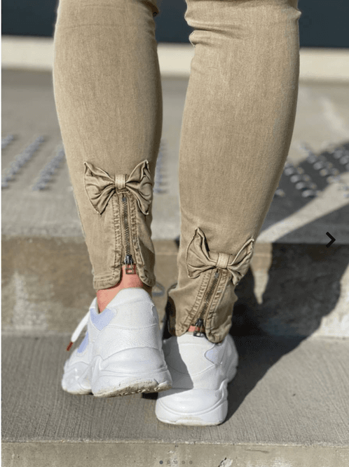 Hovedbilde BOW BUKSE  - TAUPE BOMULLSTWILL