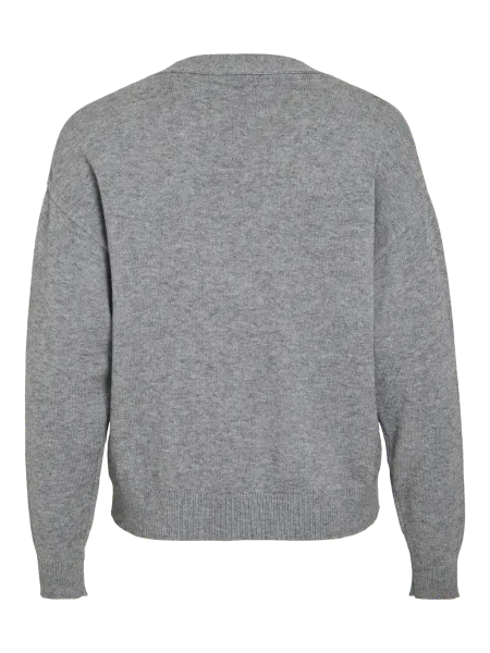Hovedbilde VIRIL CARDIGAN M/KNAPPER - GRÅ MELERT
