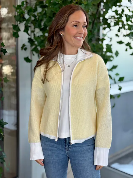 Hovedbilde OLLIE ZIP CARDIGAN - GUL
