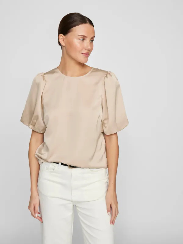 ELLETTE TOPP M/PUFFERM - CHAMPAGNE
