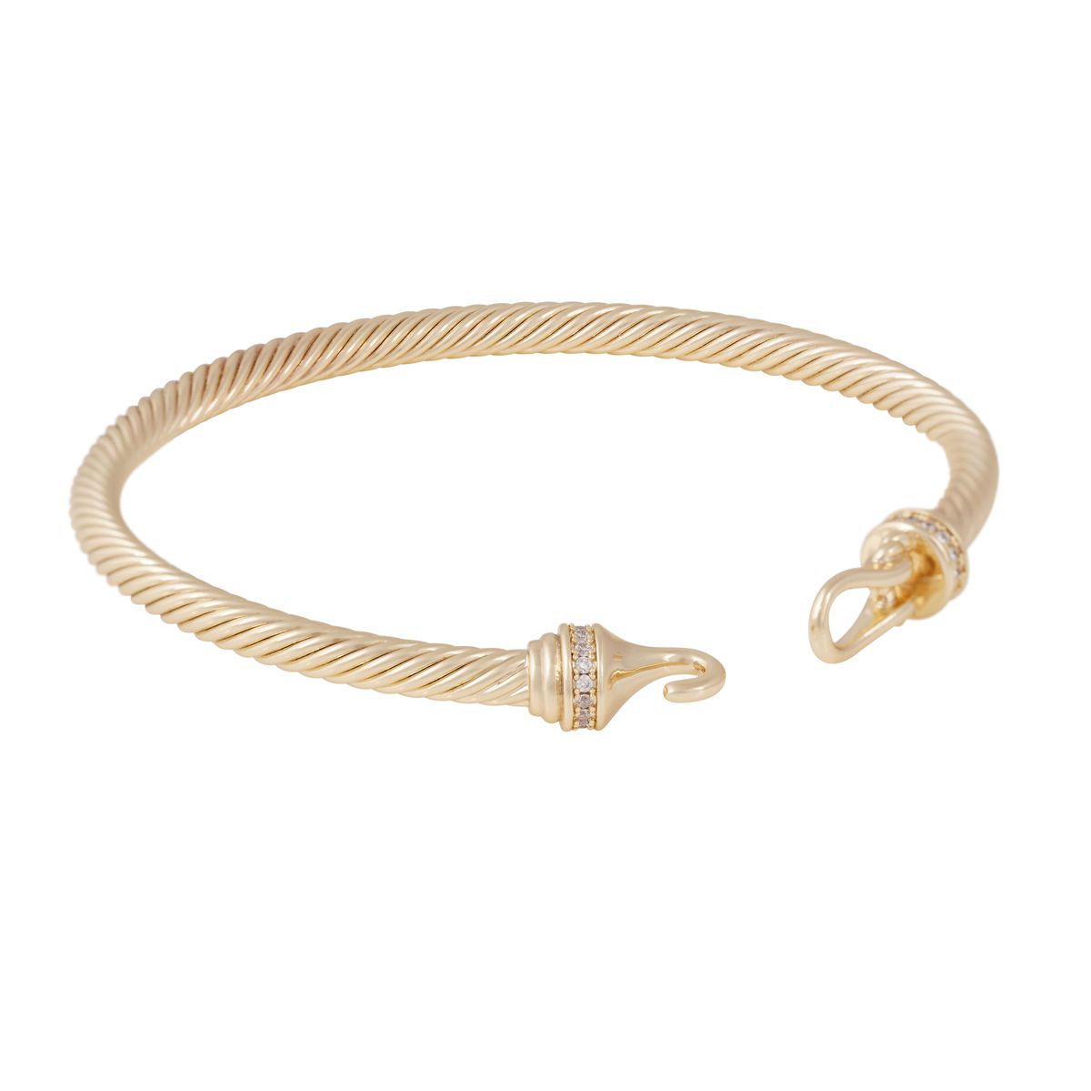 SNÖ OF SWEDEN - TWIST WIRE ARMBÅND - GULL