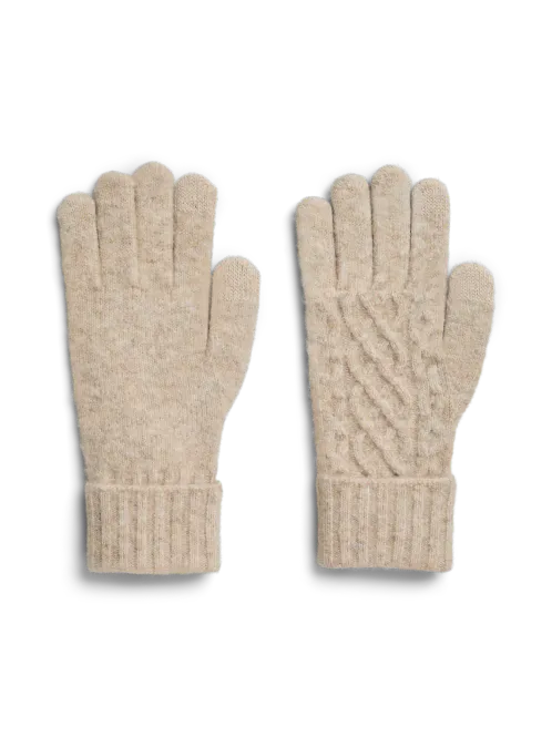 Hovedbilde AVIA STRIKKET FINGERVANTER - SAND MELERT