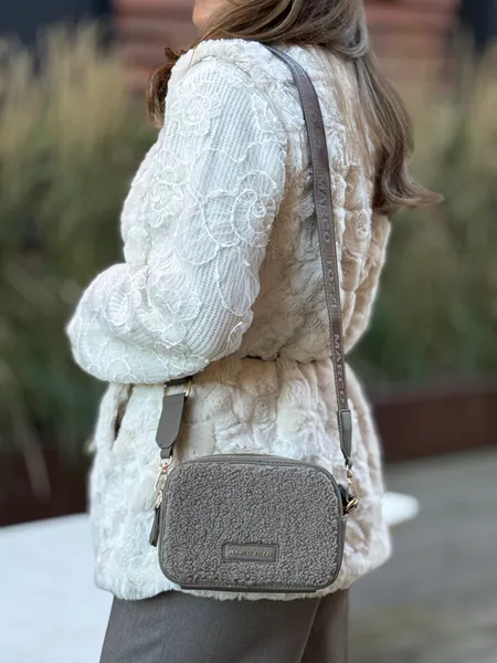 Hovedbilde VESKE M/REIM TEDDY - GRÅBRUN