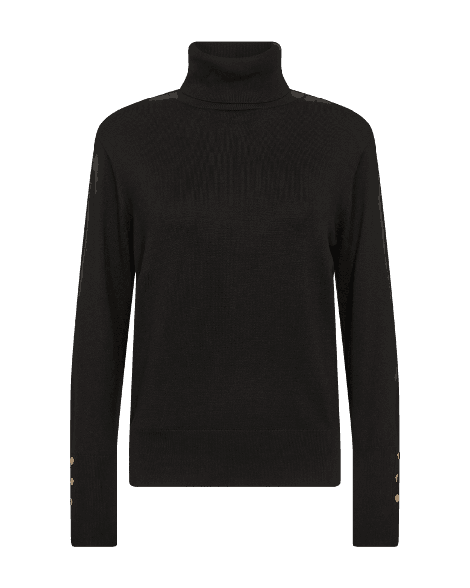 KATIE POLOGENSER M/KNAPPER - SORT