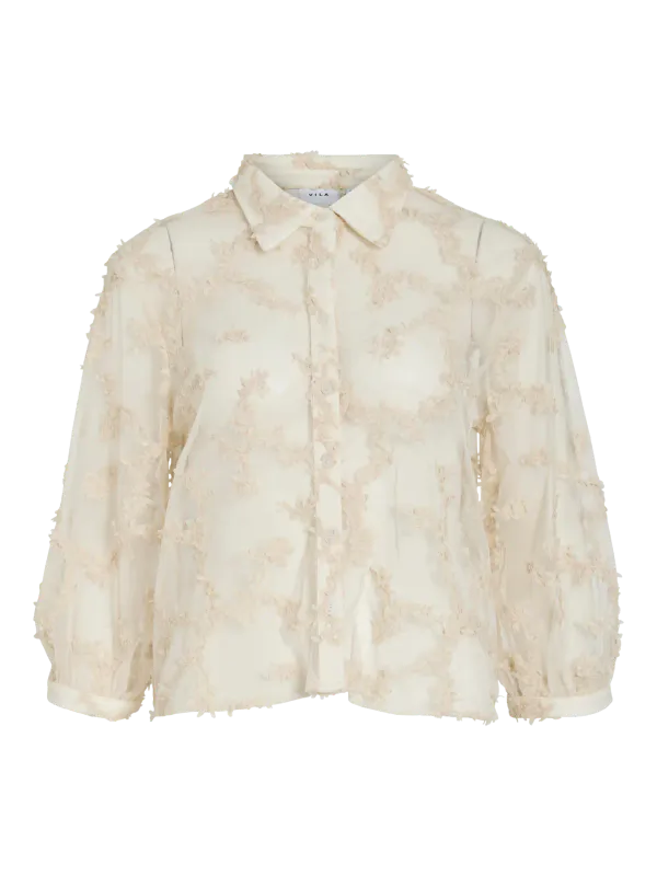 SASSAN EMBRO BLUSE - CREAM