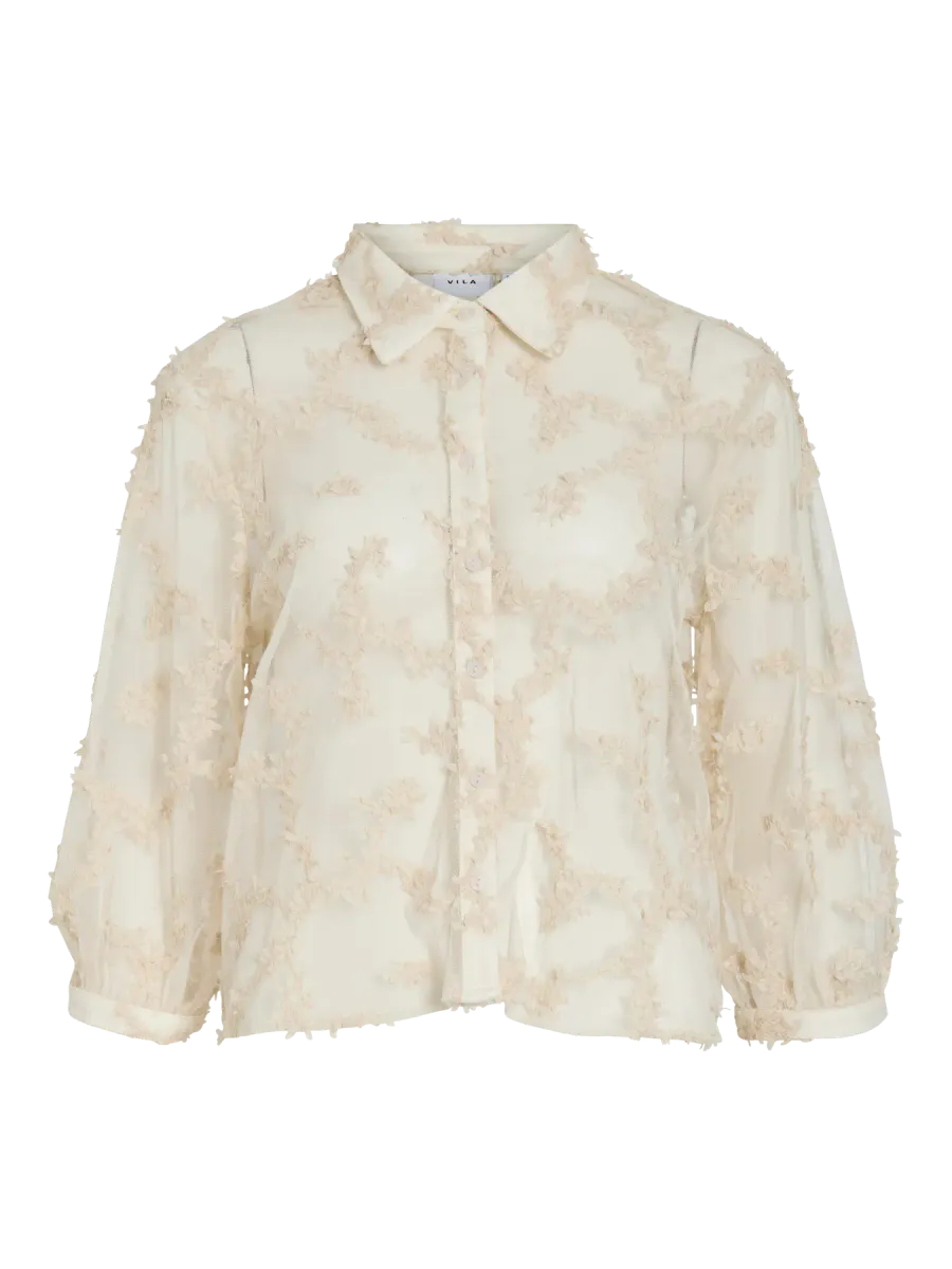 SASSAN EMBRO BLUSE - CREAM
