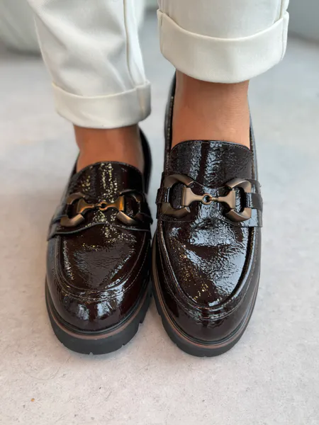 Hovedbilde LOAFER M/LENKE - MOCCA PATENT