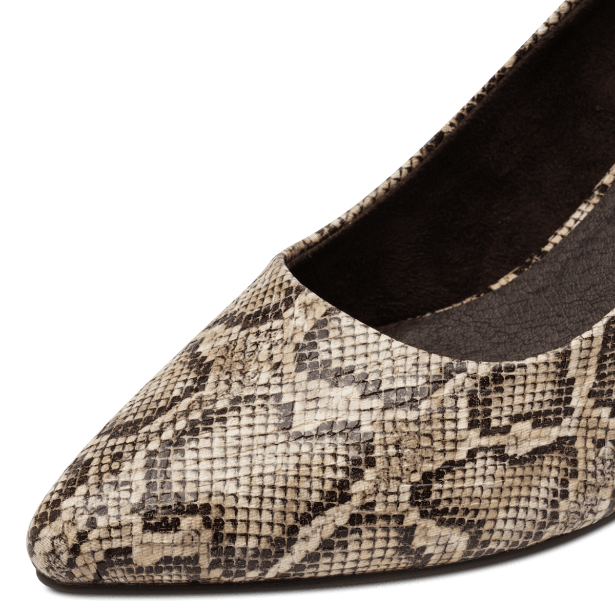 PUMPS M/SNERTEN HÆL - SNAKE