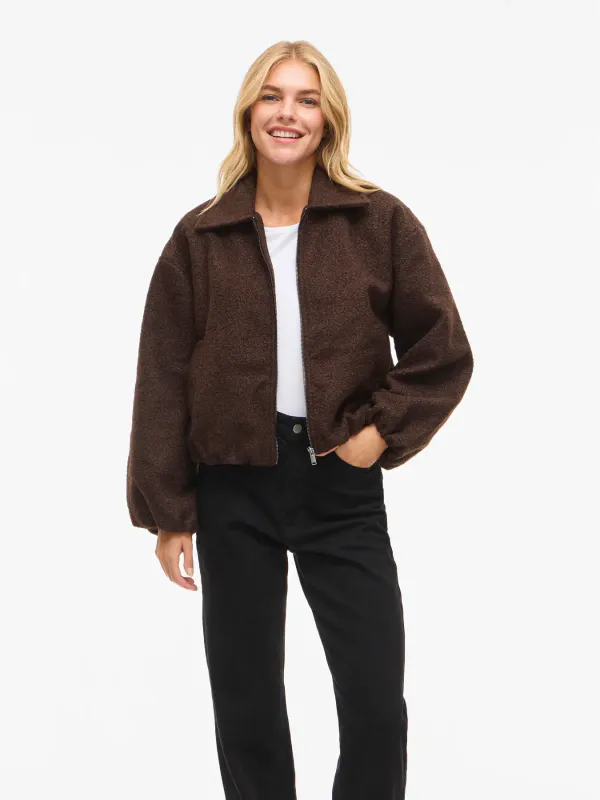 JADAS BOMBER TEDDY JAKKE - BRUN