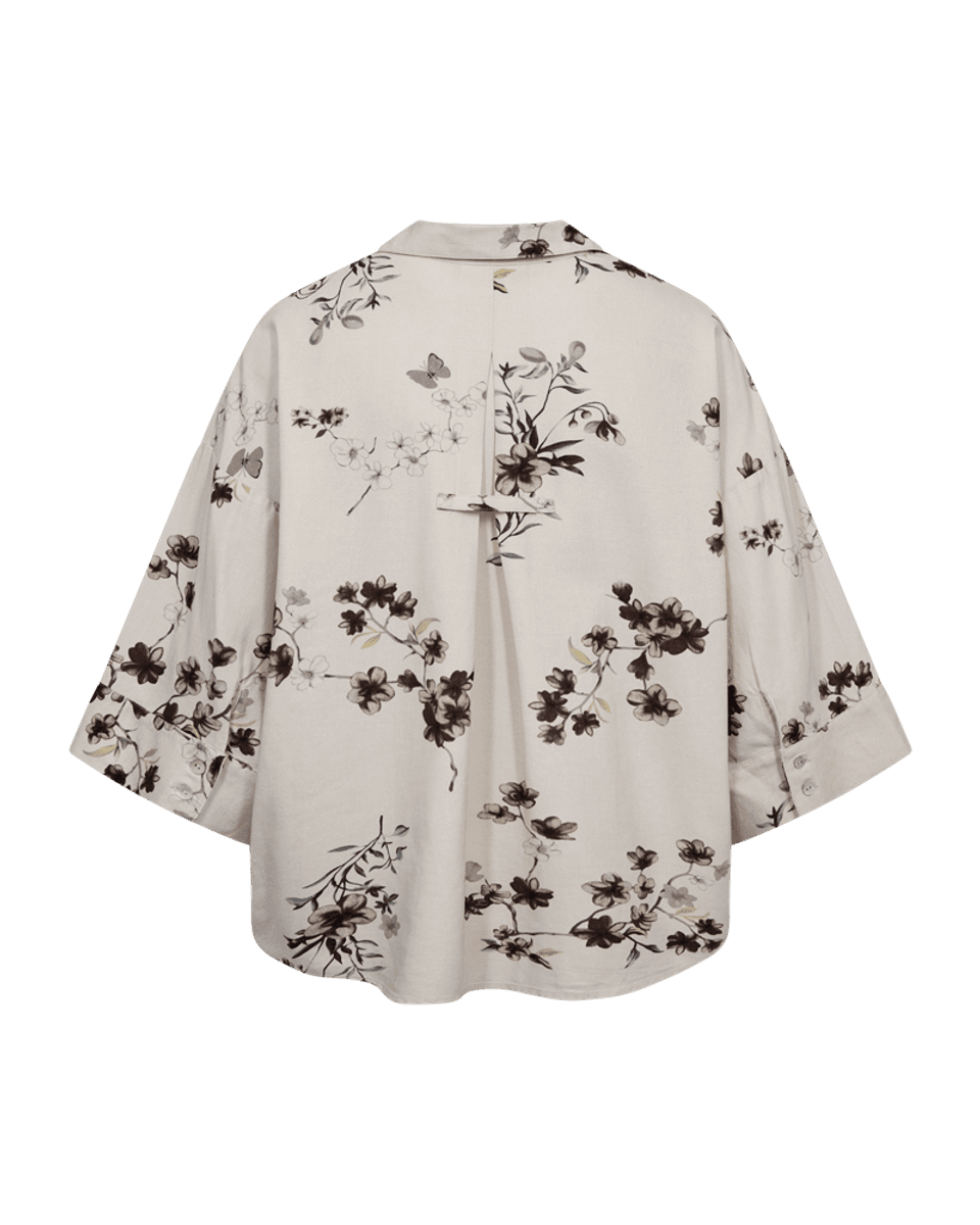 LAVISCO SKJORTE - BRUNE BLOMSTER