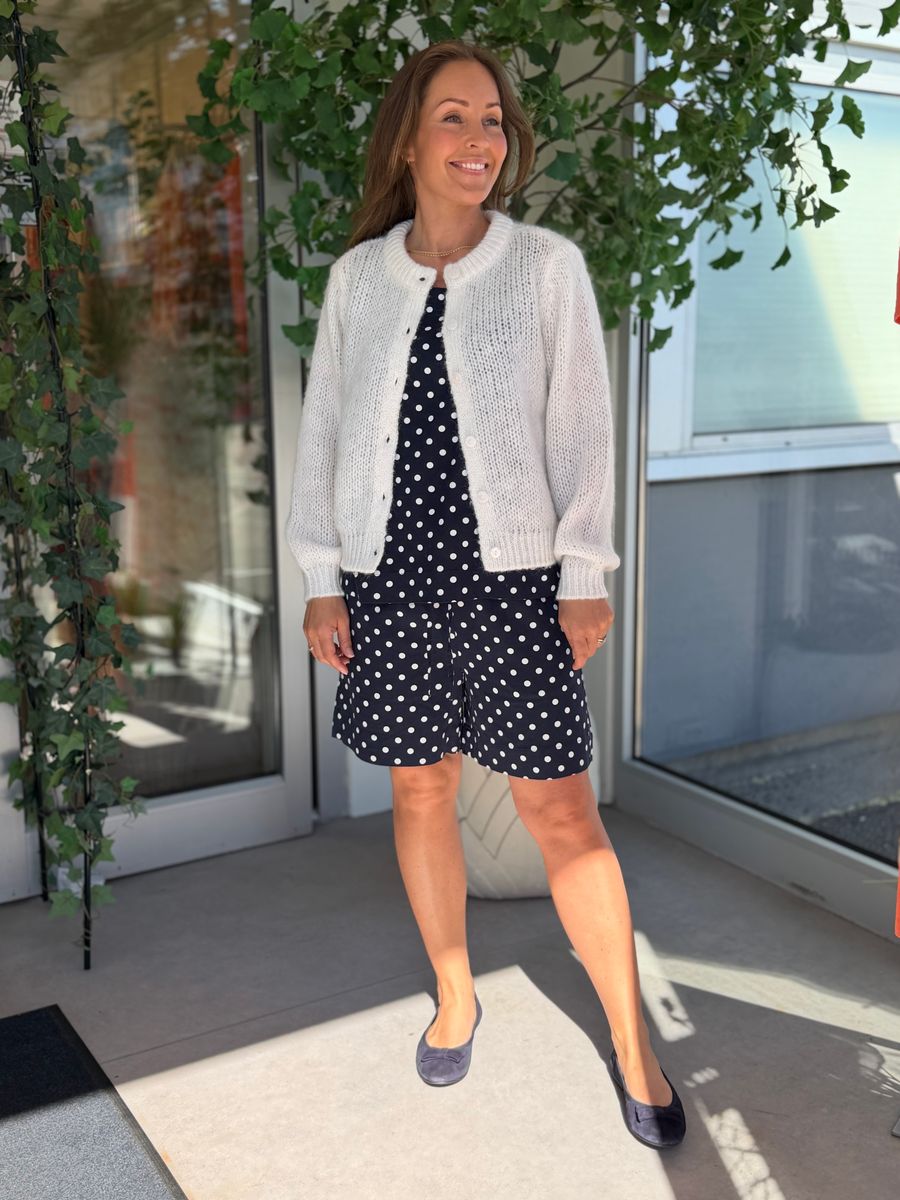 LAVISCO TOPP M/DOTS - NAVY/HVIT