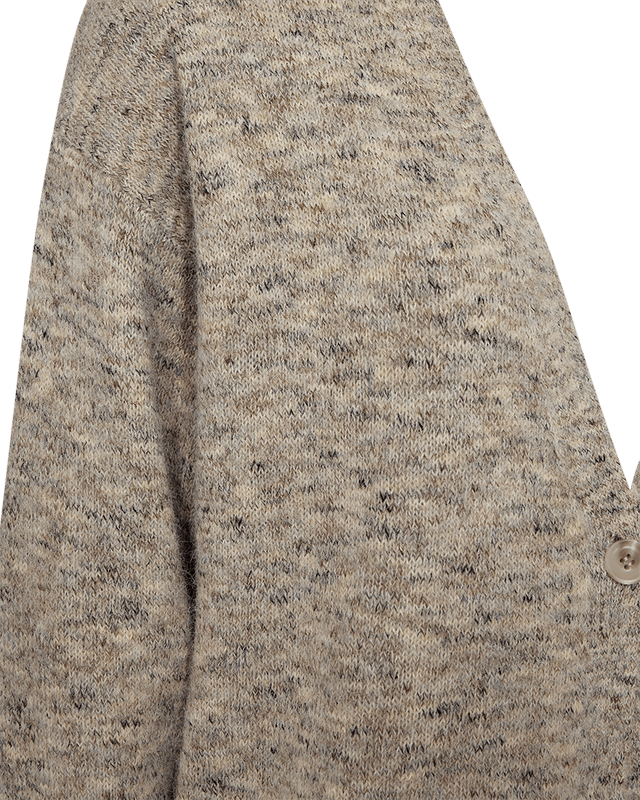 TWEED LANG CARDIGAN - CAMEL MELERT