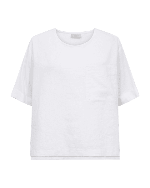Hovedbilde LAVA LIN/VISCOSE TOPP M/LOMME - HVIT