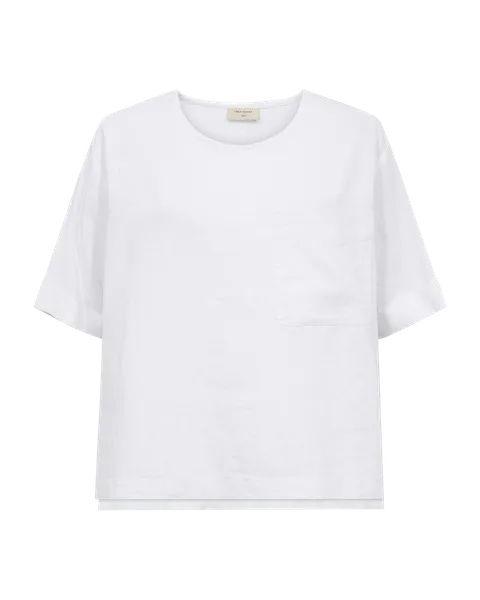 Hovedbilde LAVA LIN/VISCOSE TOPP M/LOMME - HVIT