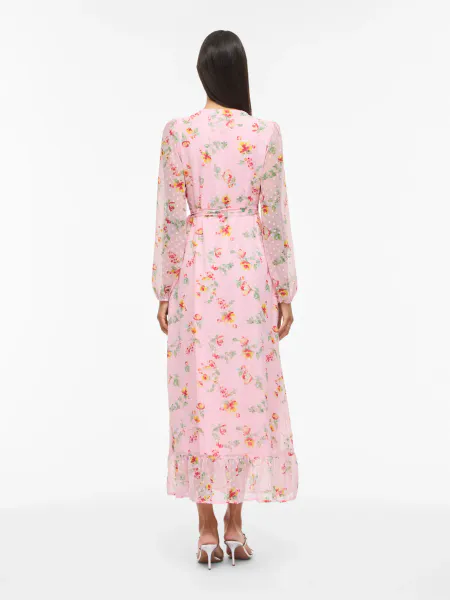 Hovedbilde EDEE LANG KJOLE - ROSA/FLOWER