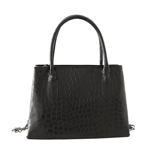 Hovedbilde VESKE CROCO M/SØLV DETALJER - SORT