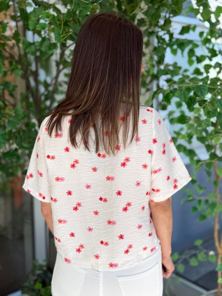 Hovedbilde ODETTE BLUSE  - OFFWHITE/BRINGEBÆR