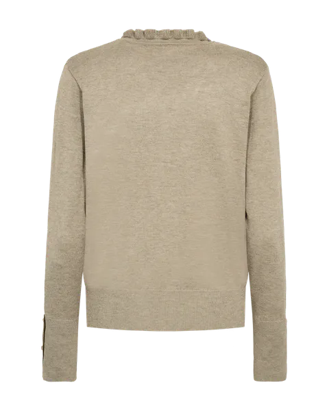 Hovedbilde KATIE GENSER FRILL & V-HALS - MOONBEAM