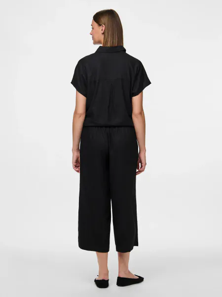 Hovedbilde PIA LIN/VISCOSE SKJORTE M/KNYTING - SORT