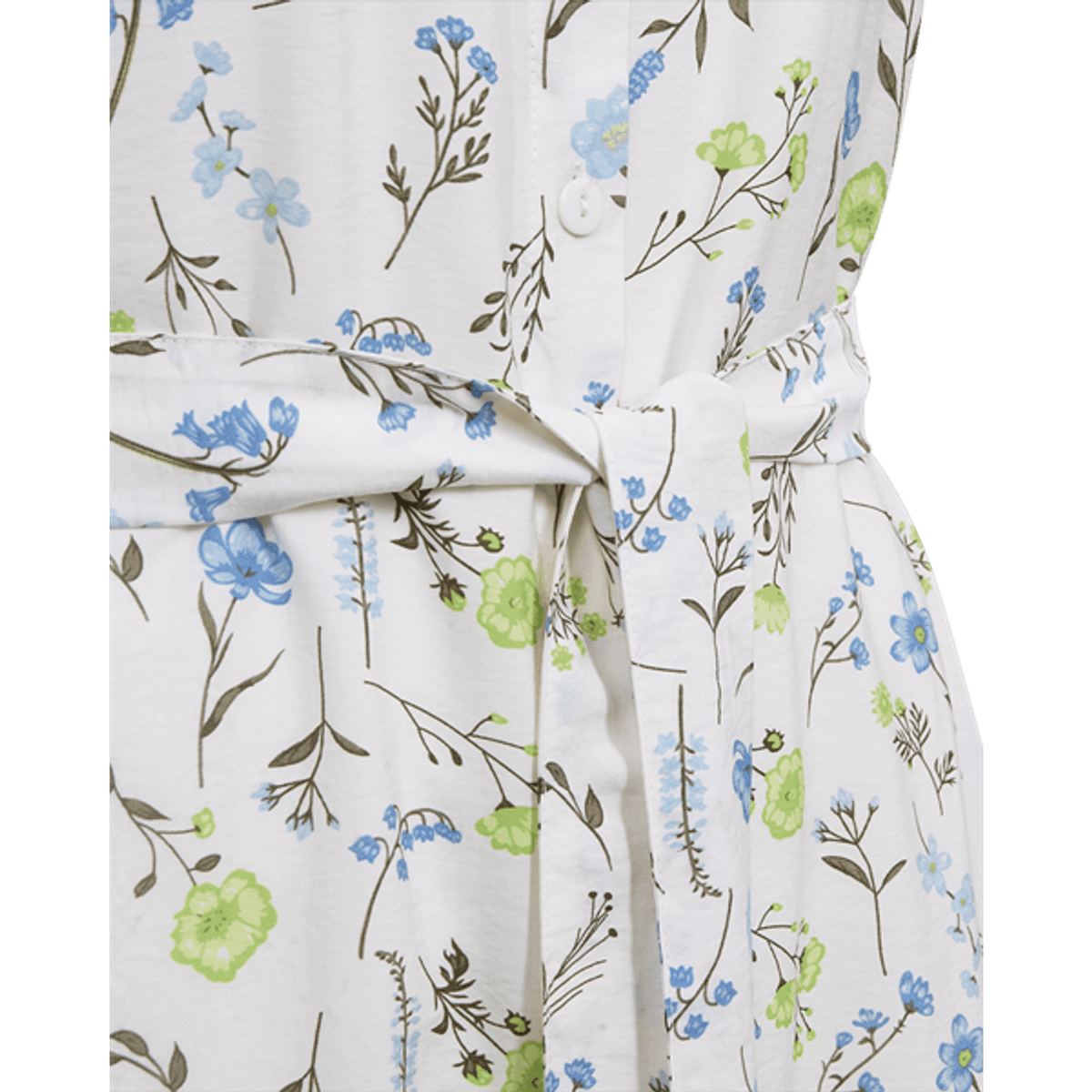 MOLLI KJOLE BLOMSTERENG - OFFWHITE/GRØNN