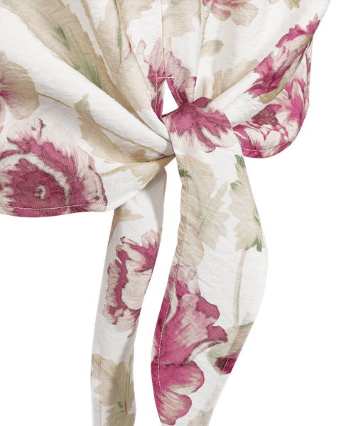 Hovedbilde MAISE BLUSE M/KNYTING - ROSA BLOMSTER