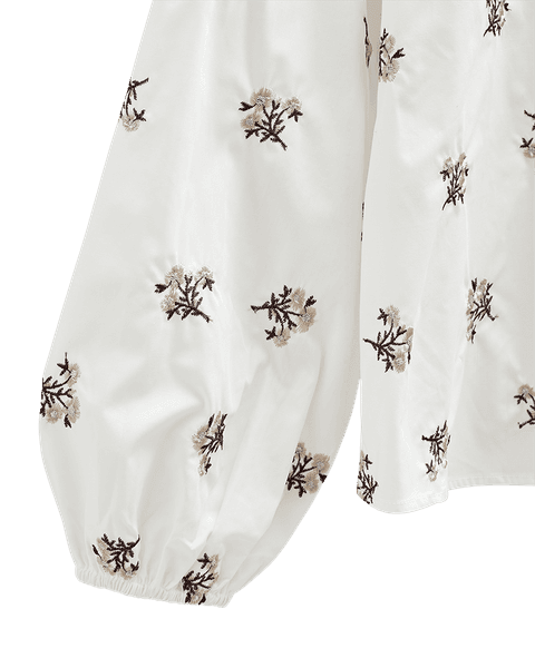 Hovedbilde LEILA SKJORTE FLOWERS - SAND/BRUN