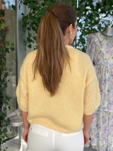Hovedbilde MAYBE STRIKKET CARDIGAN 2/4 ERM - GUL