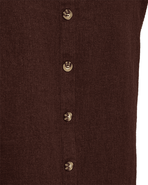Hovedbilde LAVA LIN/VISCOSE TOPP M/KNAPPER BAK - BRUN