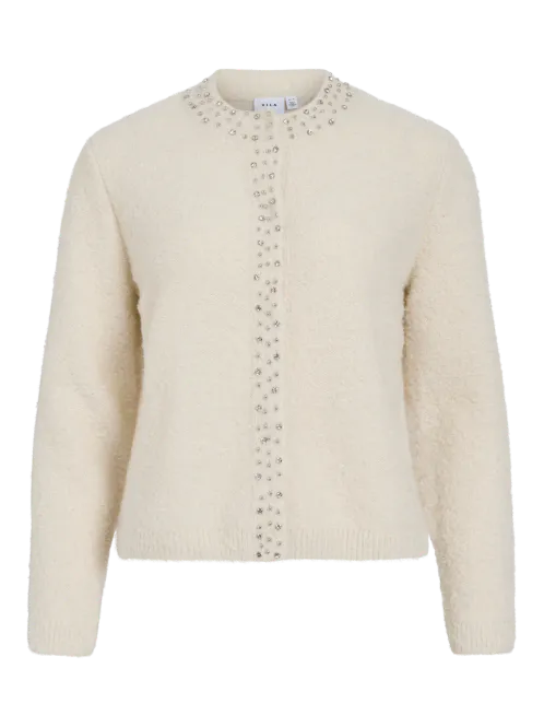 Hovedbilde SHELBY CARDIGAN M/STRASS - OFFWHITE