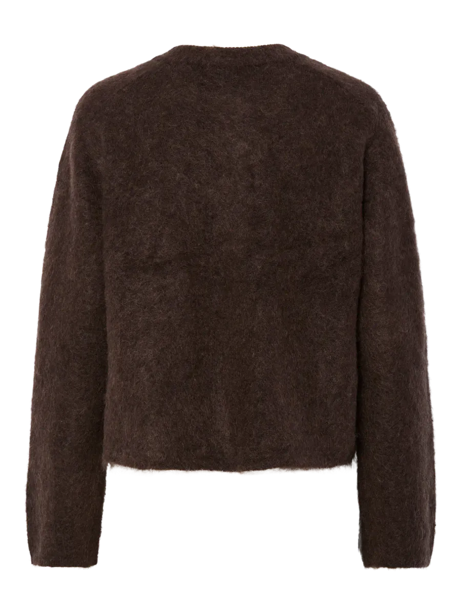 MANIKA MOHAIRE CARDIGAN - BRUN