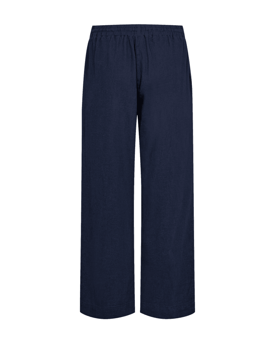 LAVA LIN/VISCOSE BUKSE ANKEL - NAVY