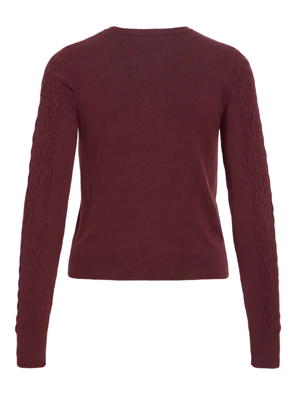 KERRY CABEL KNIT GENSER - PLOMME