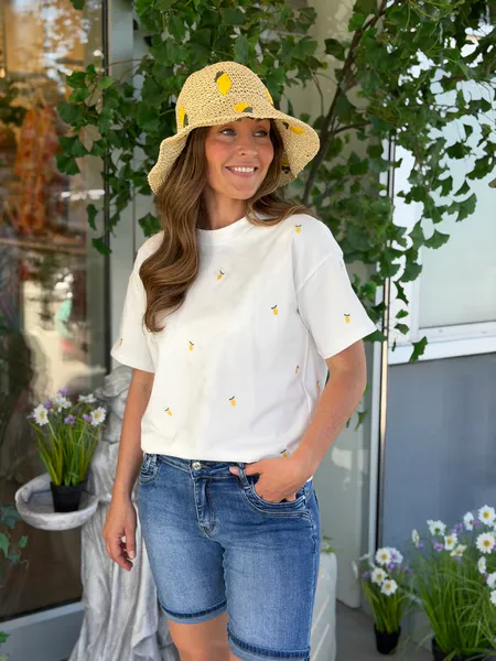 Hovedbilde MONIE T-SHIRT LEMONS - HVIT