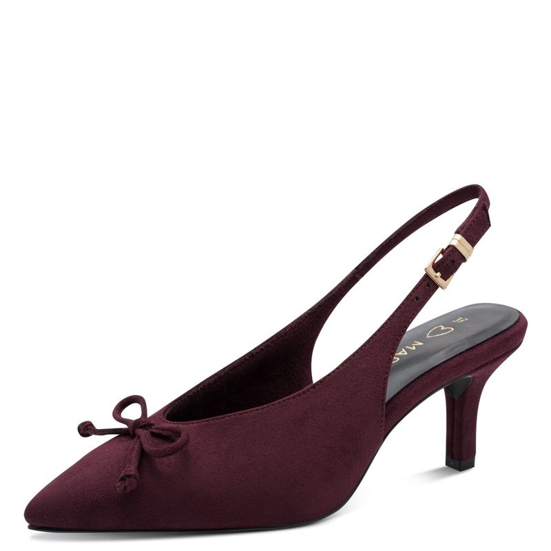 PUMPS M/SLINGBACK & SLØYFE - PLOMME