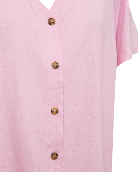 Hovedbilde LAVA LIN/VISCOSE BLUSE V-HALS - ROSA