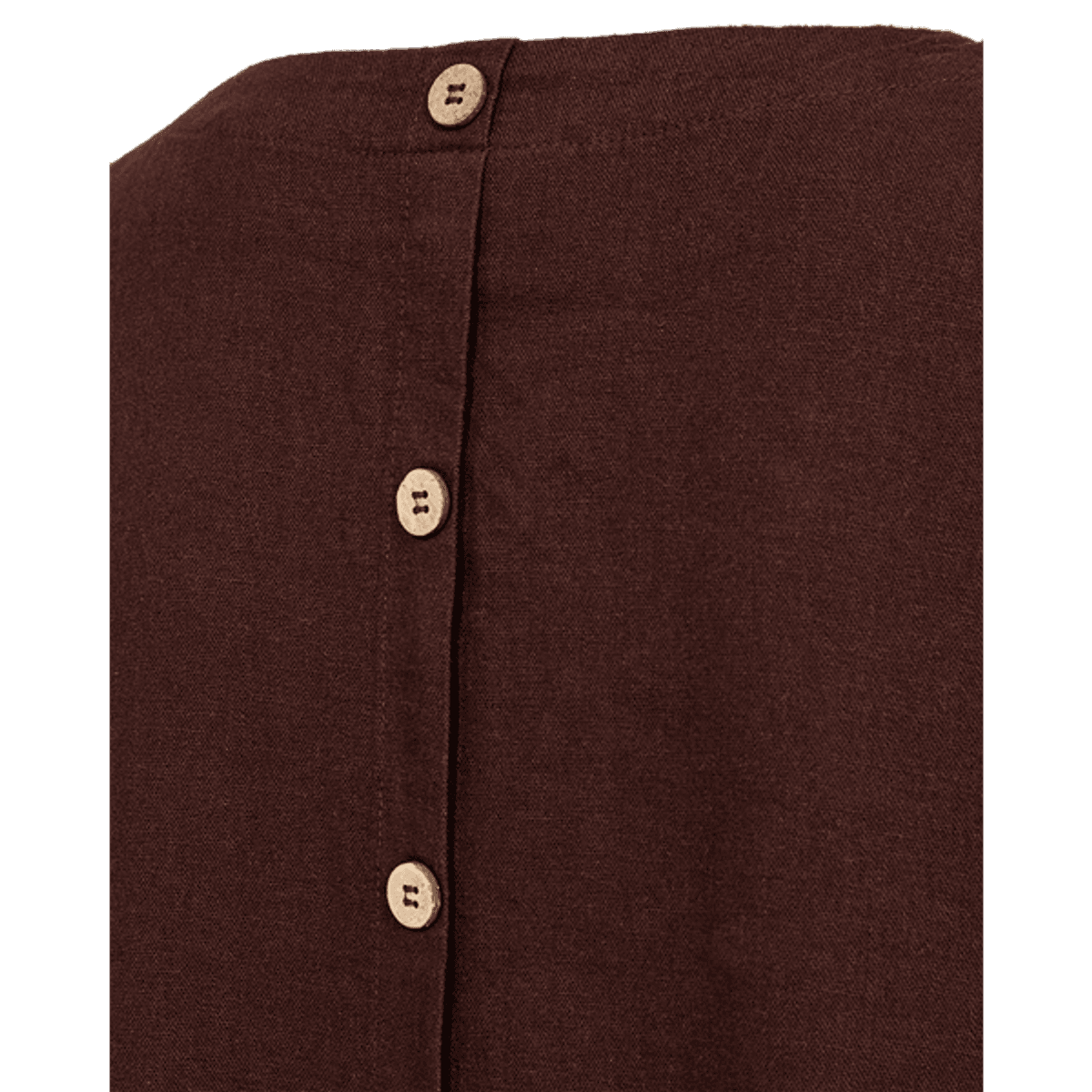LAVA KJOLE M/KNAPPER BAK - BRUN