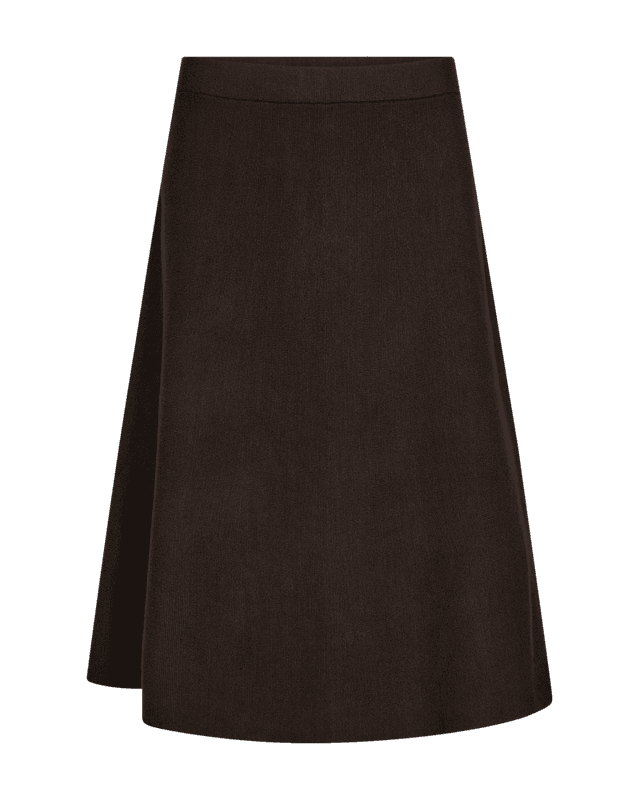 ANI STRIKKET SKJØRT - BRUN