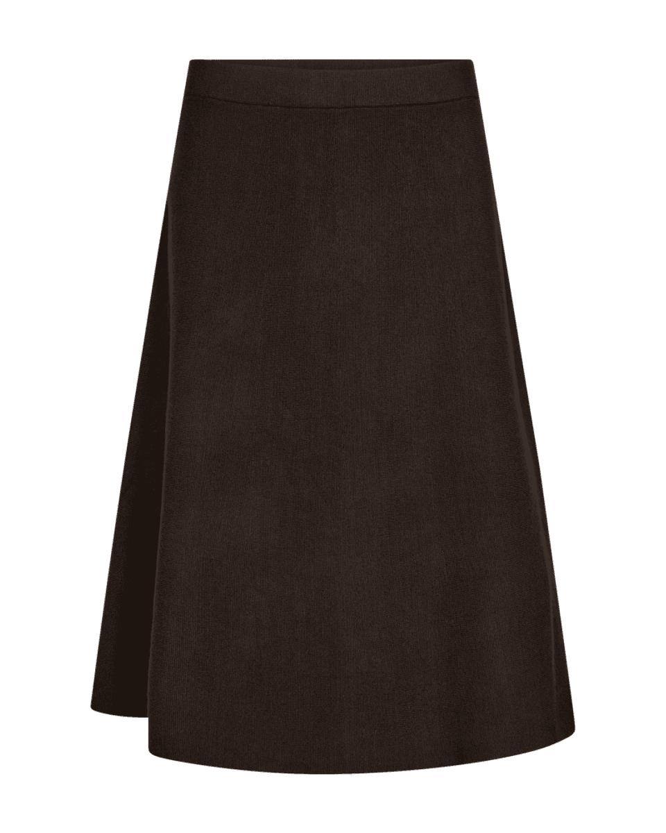 ANI STRIKKET SKJØRT - BRUN
