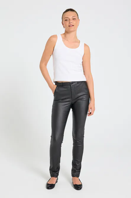 Hovedbilde SOLVEJ CHINOS BUKSE COATED - SORT