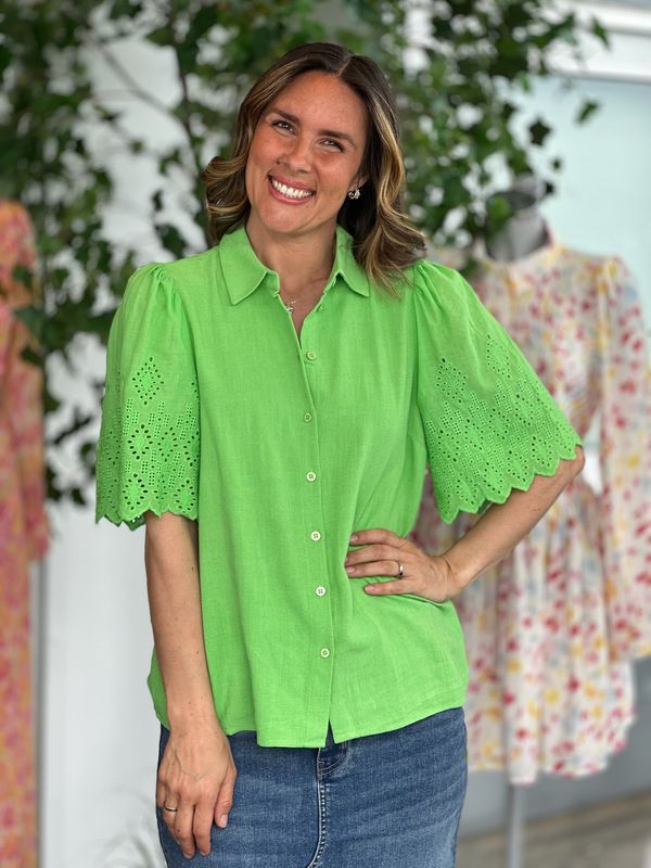 LARA BLUSE - BUD GREEN