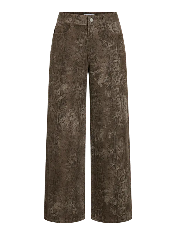 CHIA STRAIGHT TWILL BUKSE SNAKE - BROWN FUDGE