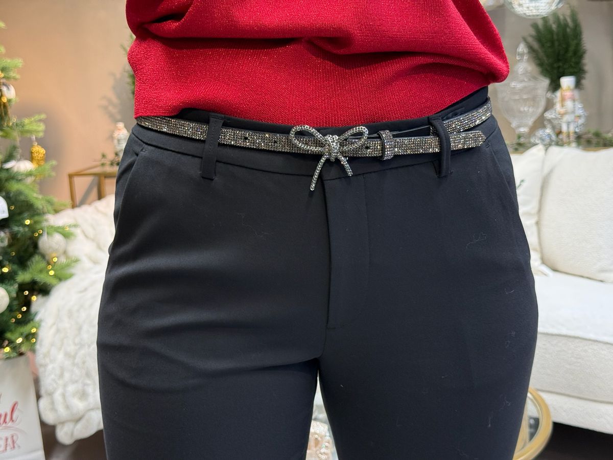 JAYDA BELTE M/BOW  - SORT