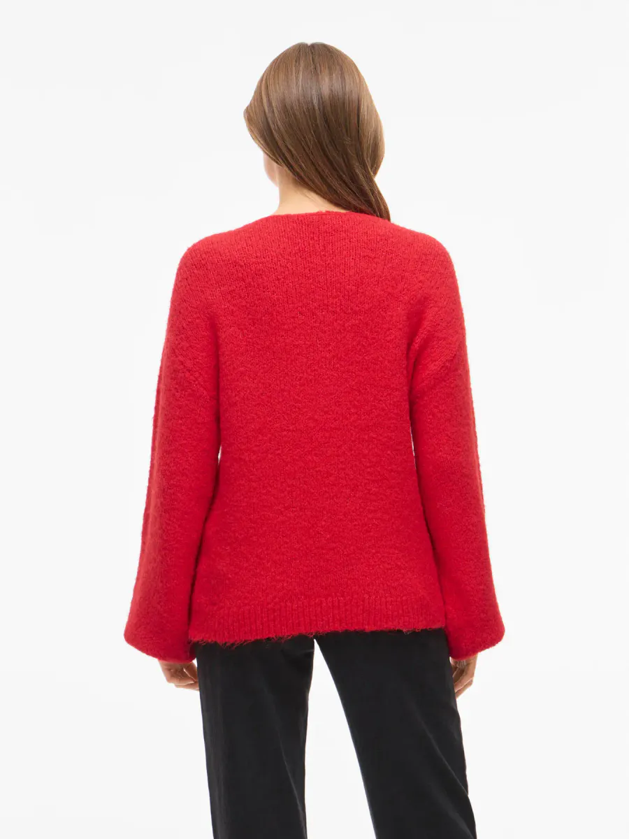 MARLEY KNIT PULLOVER - BRINGEBÆRRØD