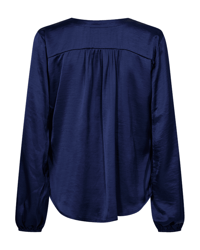 DOVE SATENG BLUSE - PATRIOT BLUE