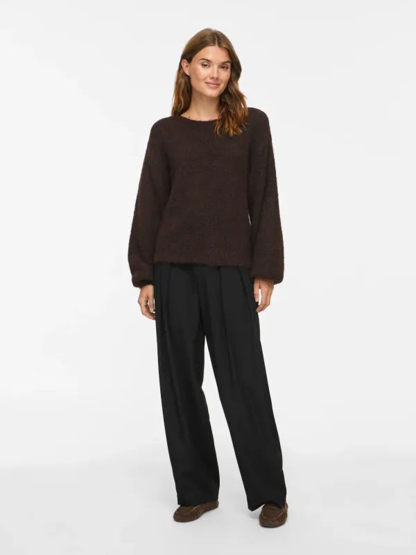 MARLEY KNIT PULLOVER - BRUN